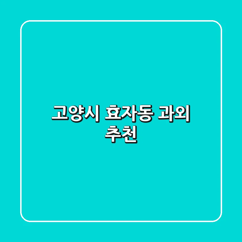 고양시 효자동 과외 추천