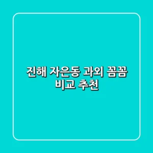 진해 자은동 과외, 꼼꼼 비교 추천