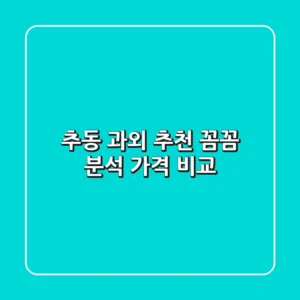 추동 과외 추천: 꼼꼼 분석 & 가격 비교