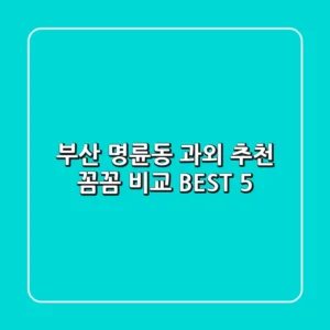 부산 명륜동 과외 추천 | 꼼꼼 비교 BEST 5