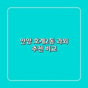 안양 호계2동 과외 추천 비교