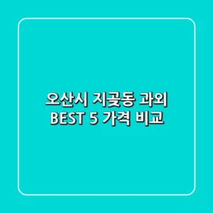 오산시 지곶동 과외 BEST 5 가격 비교