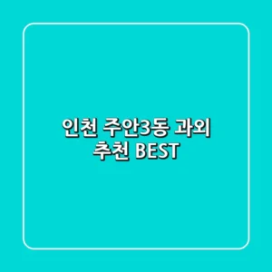 인천 주안3동 과외 추천 BEST