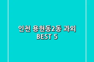 인천 용현동2동 과외 BEST 5