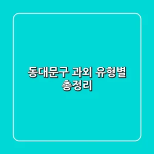 동대문구 과외 유형별 총정리