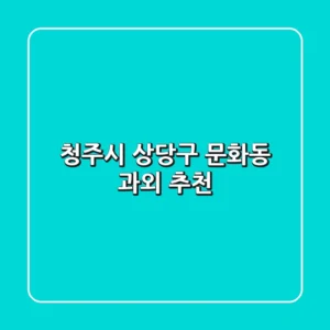 청주시 상당구 문화동 과외 추천