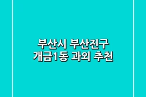 부산시 부산진구 개금1동 과외 추천