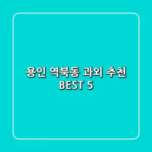 용인 역북동 과외 추천 BEST 5