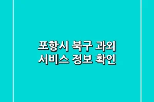 포항시 북구 과외 서비스 정보 확인