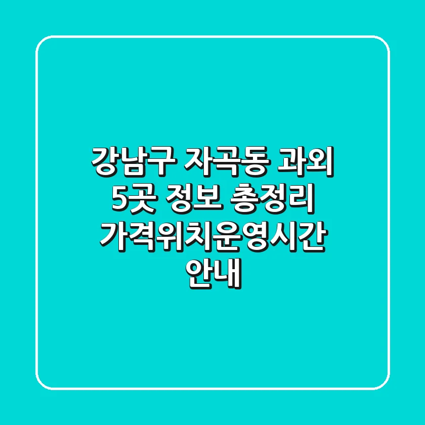 강남구 자곡동 과외 5곳 정보 총정리 - 가격/위치/운영시간 안내