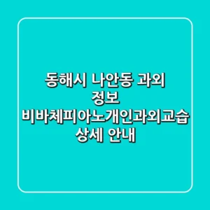 동해시 나안동 과외 정보 - 비바체피아노개인과외교습 상세 안내