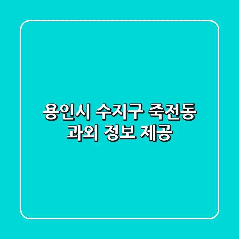 용인시 수지구 죽전동 과외 정보 제공